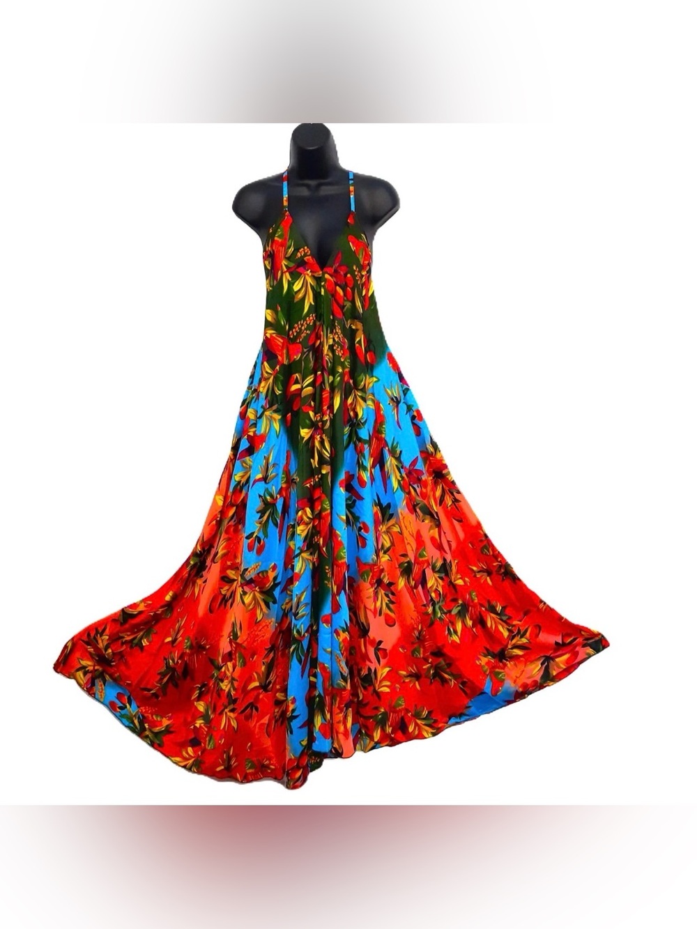 Dress Naoo Tropical Floral Silk Maxi Dress
